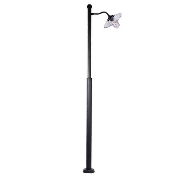 Staldlygte på stolpe 240 cm 45/45