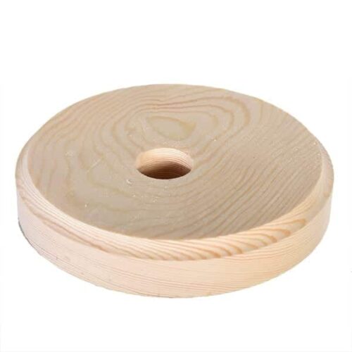 Fastgørelsesplade i fyrretræ Ø12cm