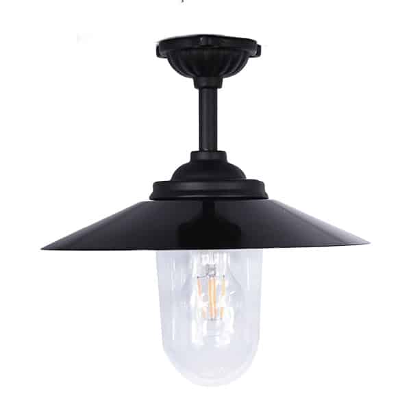 Staldlygte i støbejern, hængende 33 cm