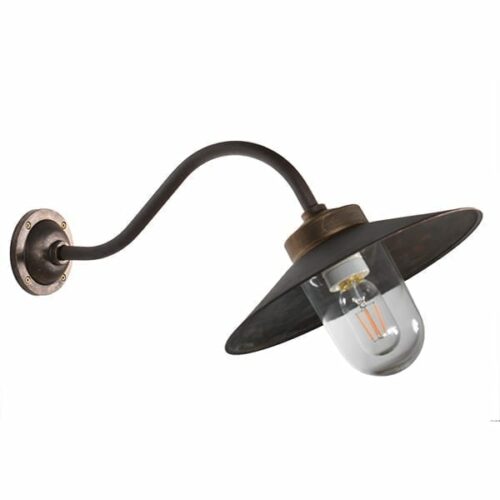 Staldlampe Lysekil 45 antik messing/kobber