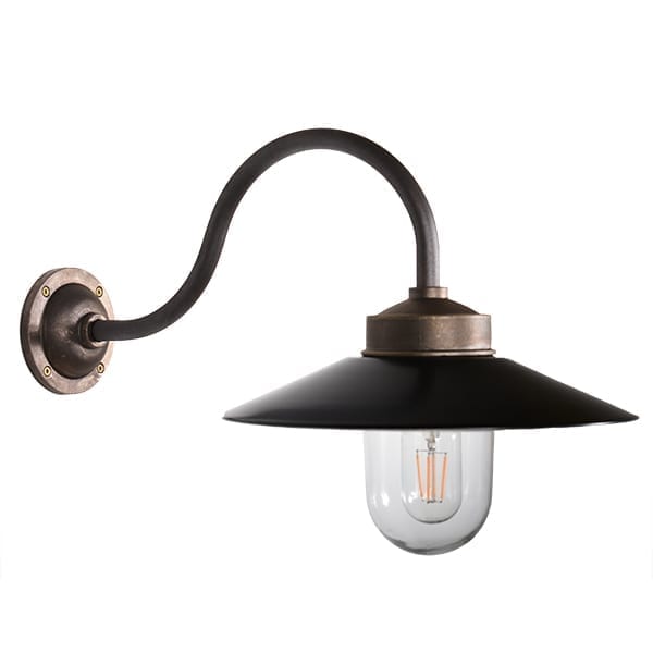 Staldlampe Fjällbacka 90 antik messing/kobber